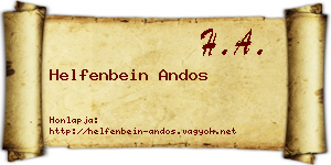 Helfenbein Andos névjegykártya